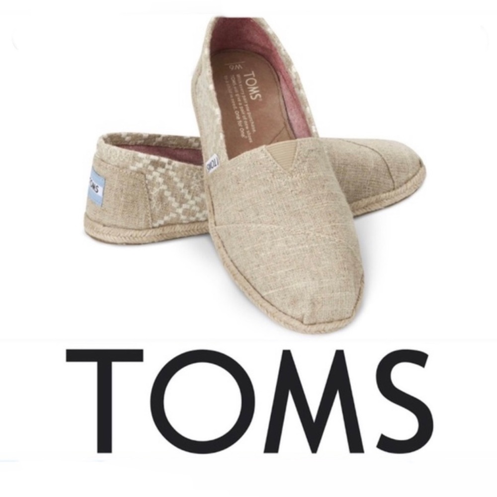 Toms Hemp Embroidered Classic Jute - Natural Size 8.5